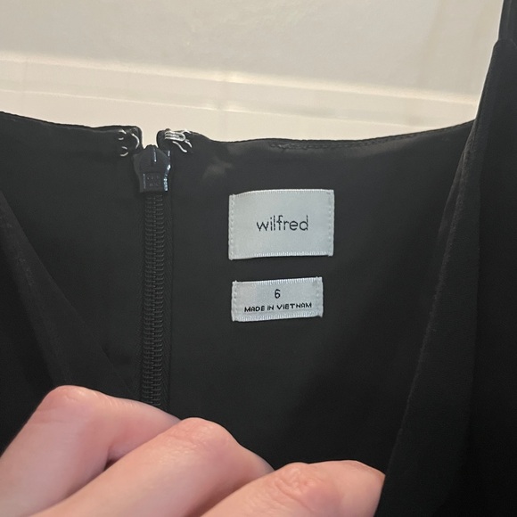 Aritzia Wilfred foxley Black Mini Dress 6 - Picture 4 of 5